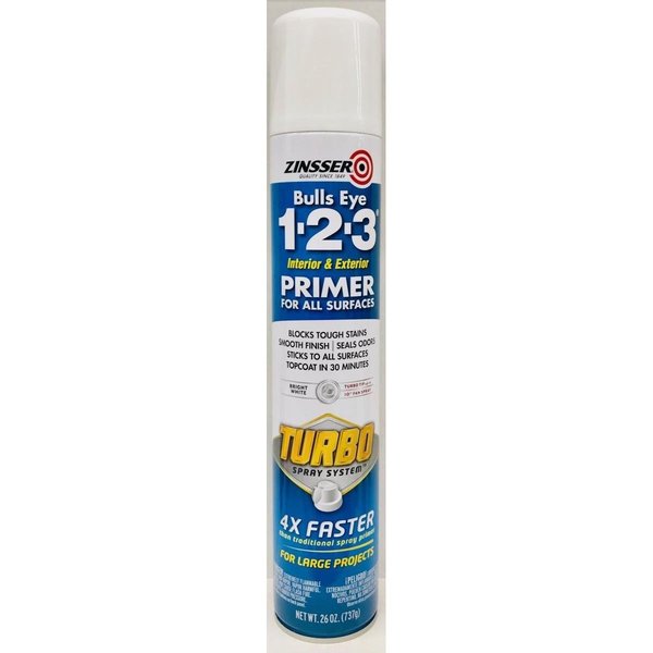 Defenseguard 26 oz Primer Bullseye Turbo Spray Paint, White DE1835939